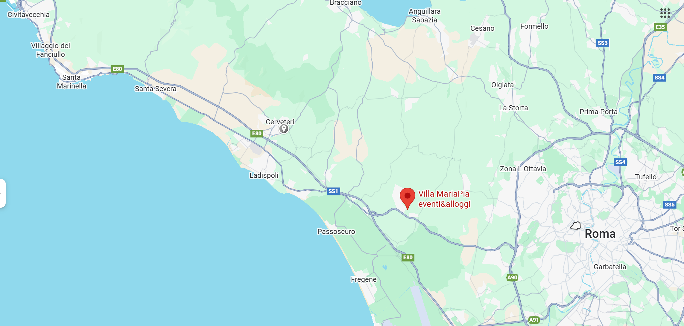 Villa Maria Pia Location